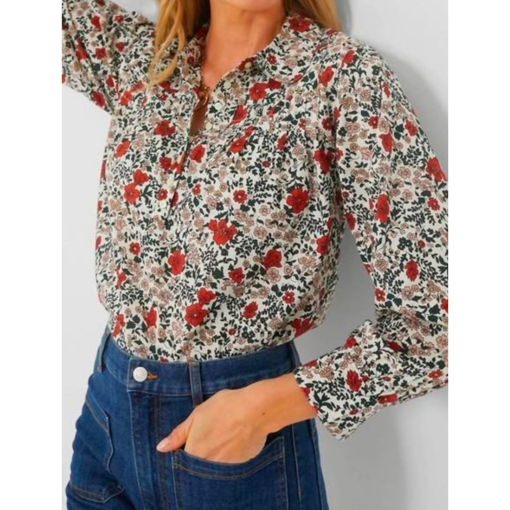 NWOT The Great Summit Top 1 Cream Mesa Floral Boho Preppy‎ Cottage Designer
